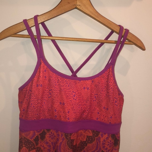 PrAna Breathe Kaley strappy pink and purple tank - Picture 3 of 7
